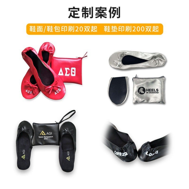 أحذية باليه داخلية قابلة للطي شعبية أحذية زفاف رقص بدون أربطة ش slippers مسطحة زفاف - Image 4